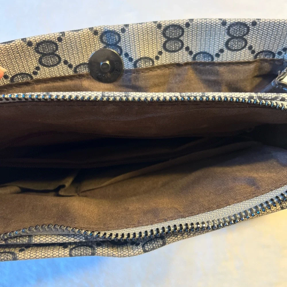 Patterned Crossbody Bag with Black Flap